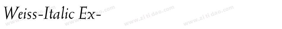 Weiss-Italic Ex字体转换